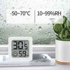 Digital Indoor Thermometer Hygrometer, Button Battery Temperature Humid