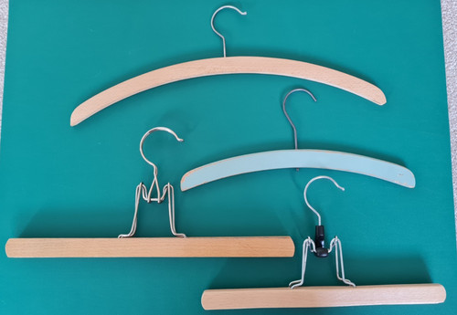 Vintage wooden hangers - hangers, clamp