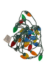 GE 25 Faceted Bulbs Multi Color Christmas Lights Green Strand LED Indoor Outdoor