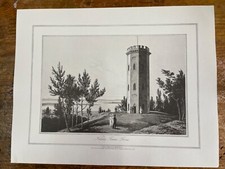 WILLIAM DANIELL 1821 Engraving Nelson’s Tower Forres Print Reproduction Litho