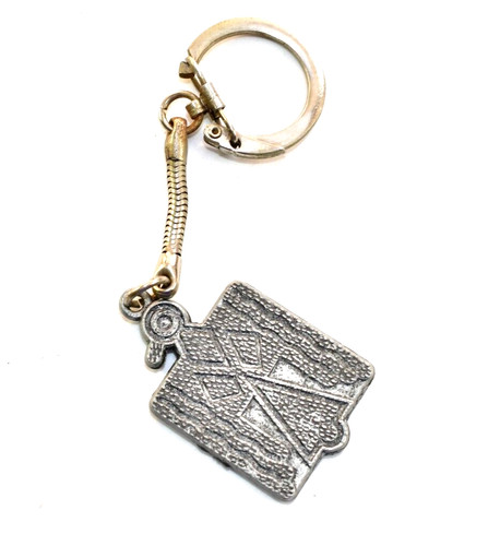 Pewter thunderbird keychain - pewter,
