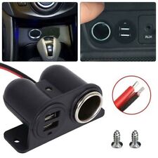 Car Accessories Cigarette Lighter AUX Dual USB Power Outlet Socket Plug Adapter