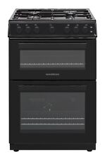 LPG Ready Freestanding Cooker 60cm NordMende CTG62LPGBK Gas Twin Cavity  - Black