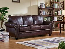 Burgundy Leather Traditional 3