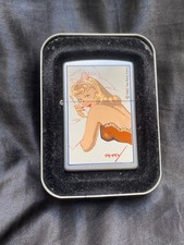 ZIPPO 2001 THE PETTY GIRL LADY IN LACE SATIN CHROME LIGHTER