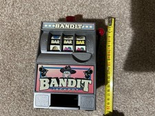 MINI SLOT MACHINE / ONE ARMED BANDIT TABLE TOP GOOD FUN ! GREAT CONDITION