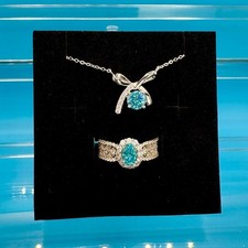 NEW Aquamarine Moissanite Ring