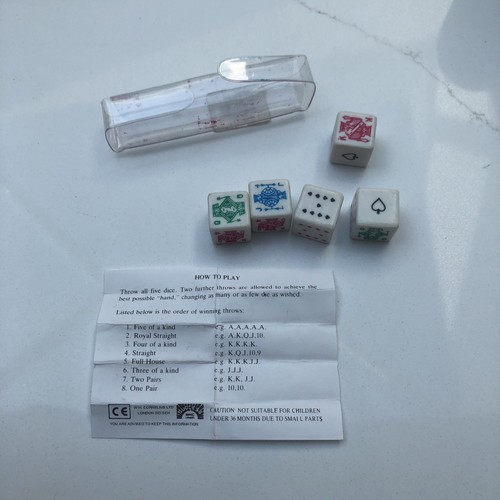 Vintage poker dice h - vintage,