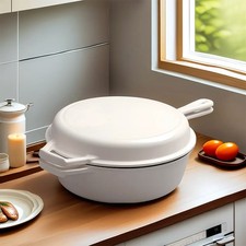 Cast Iron Enamel Cooking Pot,Non-Stick Dutch Oven Pot Enameled Dutch Oven Handle