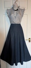 Boho Dark denim  Flared midi