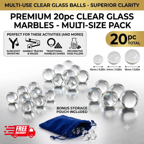 20pc clear glass - clear,
