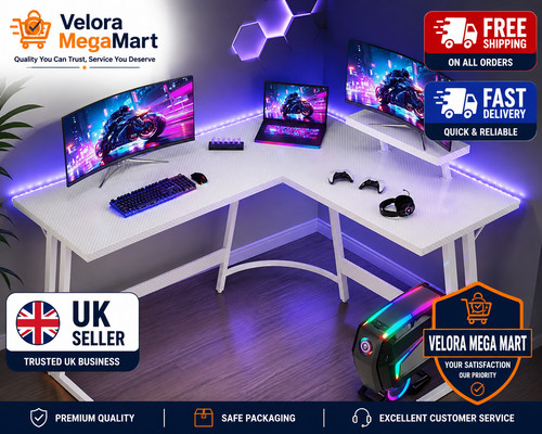 Shaped gaming desk 150x150cm - gaming,