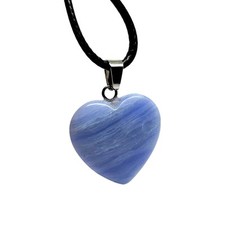 Blue Lace Heart Pendant