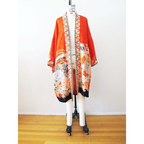 Vintage 1950s floral silk - vintage,