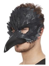 Raven Mask Black Crow Long