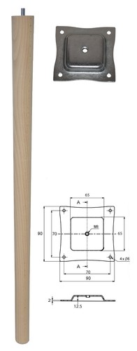 Wooden tapered beech - wooden,
