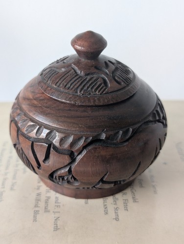 Vintage hand carved wooden - carved,