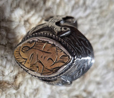 Silver Ottoman Ring with Gold