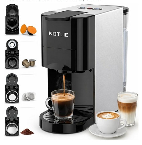 New pod coffee machine - 4-in-1,