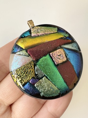 Handcrafted fused dichroic art