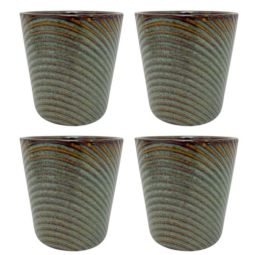 Set green ceramic plant - of,