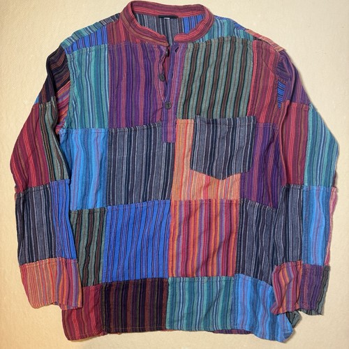 Gringo patchwork grandad shirt - grandad,