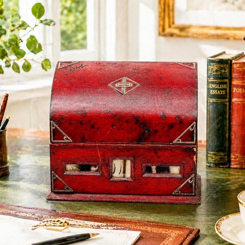 Unusual red leather - red,