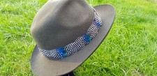 Hat Band Elasticated Feather Fedora Pheasant Guinea Fowl Partridge Races Gift