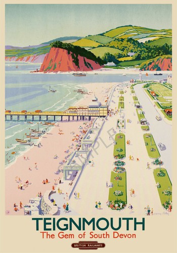 Vintage railway poster - vintage,