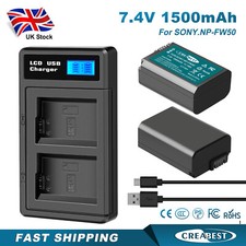 2x 1500mAh 7.4V NP-FW50