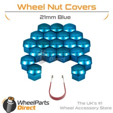 Blue Wheel Nut Bolt Covers