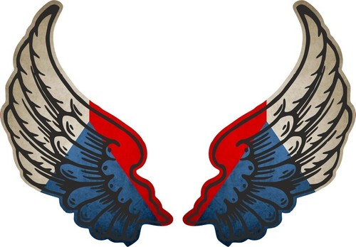 Sticker biker wings motorcycle - biker,