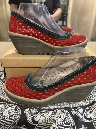 Fly london red patent leather - red,