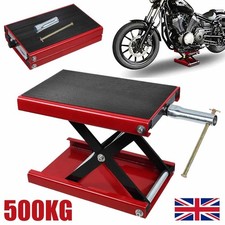 Motorcycle Scissor Lifting Stand Jack Hoist Motorbike Work Bench Repair Table
