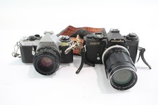 SLR Vintage Film Cameras Inc Minolta XD 7 & Pentax ME Super Both w/ Lenses x 2