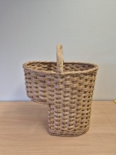 Large Solid Strong Wicker Willow Stair Basket Storage