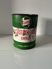 Vintage Castrolese Tin 7lb Size Grease Empty Tin Garage Shed Display 8" high