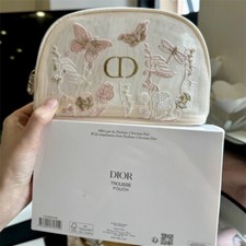 DI/O/RNew Beauty Bag Embroidered Butterflies Dragonflies Makeup Bag 2025⭐