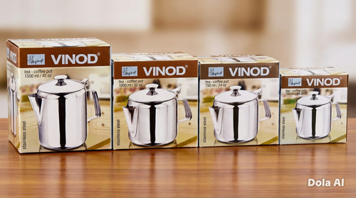 Vinod stainless steel teapot - stainless,