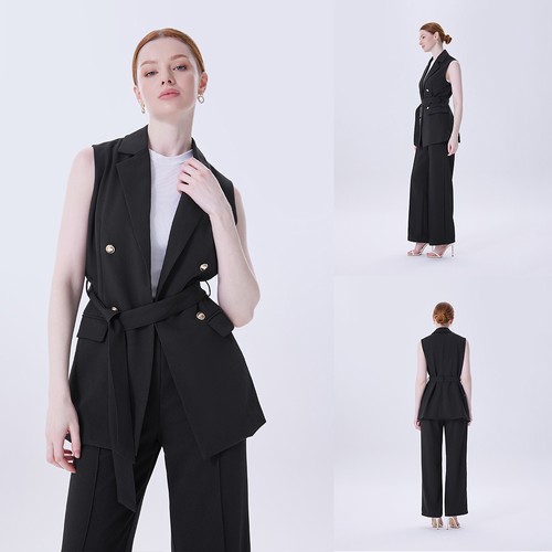 Women lapel waistcoat - lapel, ladies