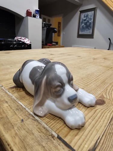 Lladro beagle puppy lying - puppy,