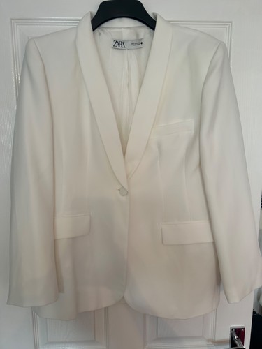Zara white cream tuxedo lapel - zara,