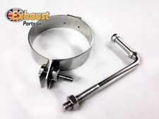 Universal pipe Bracket 51mm 2" Round Exhaust Clamp Hanger Band Bike Box Strap