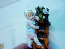 LOVELY VICTORIAN CONTA & BOEHME PORCELAIN BUD OR SPILL VASE WITH CHILD FIGURE