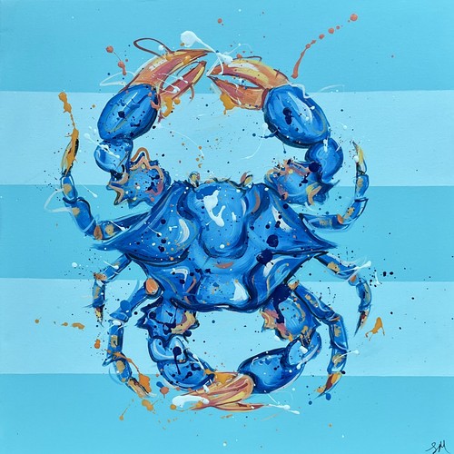 Crab blue stripe - stripe, original