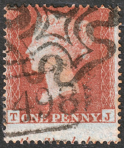 1854 sg17 red brown - 1d,