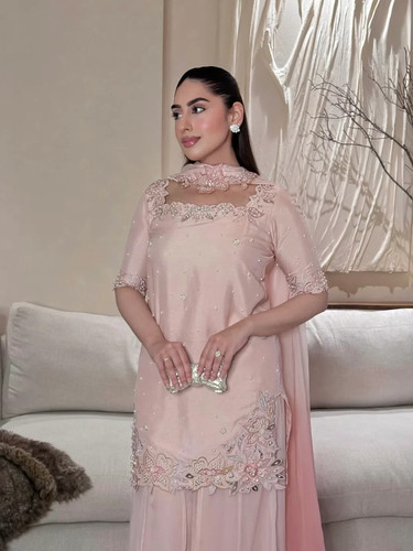 Peach sharara set - sharara, salwar