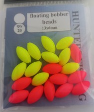 Sea Fishing Pop Up Floating Rig, oval float beads ( bobber beads ) x20 per pack