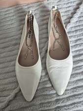 Miu Miu Womens White Ballet Shoes Size 6