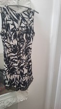 TK Maxx Black & White Patterened Shorts Dress Set Size S/M Size 10 